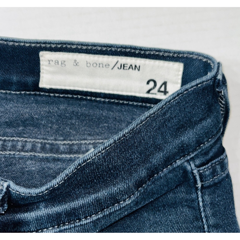 Rag & Bone Capri Jeans Women's 24 Dark Wash Stretch Quiet Luxury Dark Naturalism - Picture 6 of 7